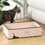 Conlun Kratzbrett Katze mit Box, Langlebige Kratzpappe für Katzen, Beidseitig Nutzbar, Interaktive Öffnungen, Sauberes Kratzmöbel für Wohnungskatzen (1 Stück, Mittel, Kariert)