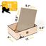Conlun Kratzbrett Katze mit Box, Langlebige Kratzpappe für Katzen, Beidseitig Nutzbar, Interaktive Öffnungen, Sauberes Kratzmöbel für Wohnungskatzen (1 Stück, Mittel, Kariert)