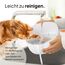 PrettyPaw Katzenbrunnen - Super leiser, BPA-freier 3L Trinkbrunnen für Katze mit LED und Aktivkohlefilter - Leicht zu reinigender Katzen Trinkbrunnen - Aqua Flow (Weiß)