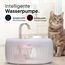 PrettyPaw Katzenbrunnen - Super leiser, BPA-freier 3L Trinkbrunnen für Katze mit LED und Aktivkohlefilter - Leicht zu reinigender Katzen Trinkbrunnen - Aqua Flow (Weiß)