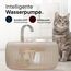 PrettyPaw Katzenbrunnen - Super leiser, BPA-freier 3L Trinkbrunnen für Katze mit LED und Aktivkohlefilter - Leicht zu reinigender Katzen Trinkbrunnen - Aqua Flow (Beige)
