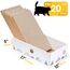 Conlun 5er-Pack Katzenkratzbox mit Katzenkratzpad, Großes Beidseitiges Design, Interaktive Öffnungen, Sauber & Langlebig, Kratzpappe für Katzen, Möbelschutz (Groß, Weiß)