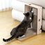 Conlun 5er-Pack Kratzbrett Katze mit Box, Großes Beidseitiges Design, Interaktive Öffnungen, Sauber & Langlebig, Kratzpappe für Katzen, Möbelschutz (Groß, Kariert)