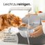 PrettyPaw Katzenbrunnen - Super leiser, BPA-freier 3L Trinkbrunnen für Katze mit LED und Aktivkohlefilter - Leicht zu reinigender Katzen Trinkbrunnen - Aqua Flow (Grau)