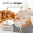 PrettyPaw Katzenbrunnen - Super leiser, BPA-freier 3L Trinkbrunnen für Katze mit LED und Aktivkohlefilter - Leicht zu reinigender Katzen Trinkbrunnen - Aqua Flow (Beige)