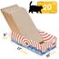 Conlun 5er-Pack Katzenkratzbox mit Katzenkratzpad, Großes Beidseitiges Design, Interaktive Öffnungen, Sauber & Langlebig, Kratzpappe für Katzen, Möbelschutz (Groß, Rot)