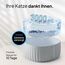 PrettyPaw Katzenbrunnen - Super leiser, BPA-freier 3L Trinkbrunnen für Katze mit LED und Aktivkohlefilter - Leicht zu reinigender Katzen Trinkbrunnen - Aqua Flow (Grau)