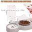 3-in-1 Katze Futternapf und Wassernapf Set, Katzennapf 3er Set, Doppel-Katzennäpfe mit Wasserspender für Haustiere, Futternapf und Wassernapf für Katzen und Kleine Hunde