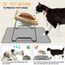 Lannvan Katzennapf Erhöht, 3er Set Futternapf Katze aus Keramik mit Napfunterlage Silikon, Ergonomischer Futterstation 15°gekippte Katzen Hundenapf,Fressnapf und Wassernapf für Katzen und kleine Hunde
