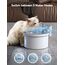 FEELNEEDY 3,5L Katzenbrunnen Edelstahl Kabellos mit Sensor, Trinkbrunnen für Katze mit Akku 4000mAh Katzen Batteriebetrieben Wasserbrunnen Super Leise mit 3 Filter (Acrylnitril-Butadien-Styrol (ABS))