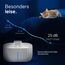 Pretty Paw Katzenbrunnen Kabellos mit Bewegungsmelder - Trinkbrunnen für Katze mit 45 Tagen Akku - Wasserbrunnen für Katzen mit Filter & 3 Liter Wassertank - Aqua Sense (Weiß)