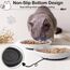 Auauraintt 3 Stück Katzennapf Keramik, mit Rutschfestem Gummiboden, Anti Whisker Fatigue Katzengeschirr Set, Flacher breiter Futter- und Wassernapf für Kätzchen,für Katzen und Kleintiere