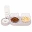 3-in-1 Katze Futternapf und Wassernapf Set, Katzennapf 3er Set, Doppel-Katzennäpfe mit Wasserspender für Haustiere, Futternapf und Wassernapf für Katzen und Kleine Hunde