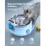 FEELNEEDY 3,5L Katzenbrunnen Edelstahl Kabellos mit Sensor, Trinkbrunnen für Katze mit Akku 4000mAh Katzen Batteriebetrieben Wasserbrunnen Super Leise mit 3 Filter (Acrylnitril-Butadien-Styrol (ABS))