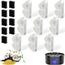 Cat Fountain Filter, 9 Pieces Filters + 9 Pieces Foam Filters for Cat Drinking Fountain, Filtering Hair (Sponge), Triple Filtration (Filter) Stück