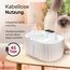 Pretty Paw Katzenbrunnen Kabellos mit Bewegungsmelder - Trinkbrunnen für Katze mit 45 Tagen Akku - Wasserbrunnen für Katzen mit Filter & 3 Liter Wassertank - Aqua Sense (Weiß)