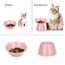 Katzennapf,Futternapf Katze,Katzennapf Erhöht mit 15° Neigung Fressnapf Katze,Anti-Erbrechen Katzennäpfe für Futter und Wasser,Rosa
