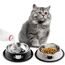 Katzennäpfe,2 Stück Futternapf Katze, Futternapf Katze Set,fressnäpfe Katzen doppel,Futterschüssel Katze,Wasser Fütterung Schüssel,Fressnäpfe für Katzen Edelstahl