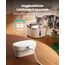 oneisall Katzenbrunnen Kabellos, 3.5L Trinkbrunnen für Katze Edelstahl, 5000mAh Akku, Katzen Trinkbrunnen mit Bewegungsmelder, Leise Wasserpumpe, 3 Filter Weiß