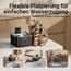 DownyPaws Katzenbrunnen Edelstahl Kabellos, Trinkbrunnen für Katze Edelstahl mit Bewegungsmelder und batteriebetrieben, Himmels Schwarz