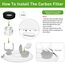 32 Stück Trinkbrunnen Filter, Filter Katzenbrunnen, Ersatzfilter für Katzenbrunnen für Edelstahl Katzenbrunnen für 108oz/3.2L und 67oz/2L,16 Stück Kohlefilter und 16 Stück Schaumfilter