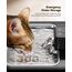 FEELNEEDY Katzenbrunnen Kabellos 3.2L mit 6 Filters, Trinkbrunnen für Katze Edelstahl 4000mAh Akku, Wasserbrunnen für Katzen mit Bewegungsmelder, Spülmaschinenfester