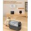 TOMXCUTE 3,0 l Katzenbrunnen mit Bewegungsmelder, 5000mAh Akku Batteriebetrieben Katzentrinkbrunnen Ohne Strom Kabelloser Trinkbrunnen Für Katze, Wasserschale aus Edelstahl mit Filter, Schwarz
