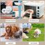 Keramik Katzennapf 3er Set, Weiß - Futternapf Katzen Flach mit Rutschfestem Silikonring für Perser & Flachgesichter - Spülmaschinenfest, Hygienisch