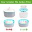 anyuan boy Katzenbrunnen Filter 10 Stück Filter für 2.1L Trinkbrunnen PLWF002,Schwamm Filter mit Harz und Aktivkohle Vierfachem Filtersystem,10 Pcs Kohlefilter und 10 Pcs Schaumstofffilter