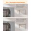 Feandrea Katzenklo 2er Set, Katzentoilette, mit Deckel, ausziehbares Tablett, Schaufel, Bürste, für Katzen bis 15 kg, weniger Spuren, auslaufsicherer Boden, anthrazitgrau-Taubengrau PPT001B10