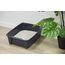 Iris Ohyama, Katzentoilette, leicht zu reinigen, BPA-freies Kunststoff (PP), B38 x T48,5 x H15 cm, Cat Litter Tray, CLH-12 Body, Grau