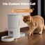 Futterautomat Katze 2 Näpfe mit APP: 5L Automatischer Futterspender mit 2.4G WiFi Timer für Trockenfutter - AONBOY Doppelnapf Design für Mehrkatzenhaushalte & Hunde - Weiß