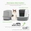 Catit 50702 Katzentoilette mit Abdeckung, 46 x 41,5 x 54,5cm, Weiss/Grau (Produkt kann variieren)