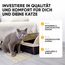 CROPLAS Katzenklo offen groß ohne Deckel,Katzenklo hoher Rand mit Streumatte & Schaufel, große Katzentoilette hoher Rand, cat Litter Box, Katzen klo,cat Toilet,Katzen toiletten, kedi tuvaleti, beige