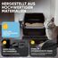 CROPLAS Katzenklo offen groß ohne Deckel,Katzenklo hoher Rand mit Streumatte & Schaufel, große Katzentoilette hoher Rand, cat litter box, Katzen klo,cat toilet,Katzen toiletten, kedi tuvaleti, schwarz