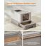 Feandrea Katzenklo 2er Set, Katzentoilette, mit Deckel, ausziehbares Tablett, Schaufel, Bürste, für Katzen bis 15 kg, weniger Spuren, auslaufsicherer Boden, haferflockenfarben-warmgrau PPT001G10