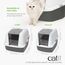 Catit 50702 Katzentoilette mit Abdeckung, 46 x 41,5 x 54,5cm, Weiss/Grau (Produkt kann variieren)