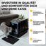 CROPLAS Katzenklo mit Deckel und Aktivkohlefilter, Katzenklo groß geschlossen, Katzentoilette geschlossen mit Klappe, geschlossene Katzentoilette mit Deckel groß, Katzen Klo XL große Katzen, schwarz