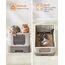 Feandrea Katzenklo 2er Set, Katzentoilette, mit Deckel, ausziehbares Tablett, Schaufel, Bürste, für Katzen bis 15 kg, weniger Spuren, auslaufsicherer Boden, haferflockenfarben-warmgrau PPT001G10