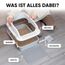 CROPLAS Katzenklo offen groß ohne Deckel,Katzenklo hoher Rand mit Streumatte & Schaufel, große Katzentoilette hoher Rand, cat Litter Box, Katzen klo,cat Toilet,Katzen toiletten, kedi tuvaleti, weiß