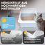CROPLAS Katzenklo offen groß ohne Deckel,Katzenklo hoher Rand mit Streumatte & Schaufel, große Katzentoilette hoher Rand, cat Litter Box, Katzen klo,cat Toilet,Katzen toiletten, kedi tuvaleti, weiß