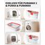 PETKIT Katzentoilettenbeutel mit Zugbändern, Beutel für Katzentoilette für Pura MAX 2 und Pura X,Kratzfest für Haustier Katze Hunde Hundekot Katzenstreu 5 Rollen*20 (100 Stück)