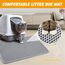 Katzenklo Matte, 61 x 38cm Katzenstreu Auffangmatte Katzenstreu Matte Katzenteppich Doppellagig rutschfest Geruchsfrei Katzen Matte für Toilette (Grau)