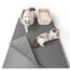Garoopion Katzenklo Matte, 90x76cm Eva Katzenstreu Matte, Waben Katzenmatte katzenklo, Doppelte Schichte, Grau,1 Seite Verbunden