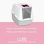 Catit 50700 Katzentoilette mit Abdeckung, 43 x 57 x 50cm, weiß/grau/pink