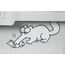 Simon's Cat, Katzentoilette mit Rand L: 43 cm B: 32 cm H: 16 cm grau
