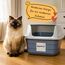 XXL Extra hohe Katzentoilette offene Katzenklo mit hohem Rand ohne Deckel große Katzentoilette offen Katzenklo hoher Rand