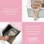 Catit 50700 Katzentoilette mit Abdeckung, 43 x 57 x 50cm, weiß/grau/pink