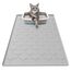 Garoopion Katzenklo Matte, 86x56cm Silikon Katzenstreu Matte Groß, wasserdichte Katzenmatte Katzenklo Unterleger, Katzenstreumatte, Leicht zu Reinigen, Grau
