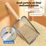 Nokwocy Katzenstreuschaufel, Katzenklo Schaufel Metall, Katzenstreu Schaufel mit Holzgriff, 4mm Porengröße Metall Katzenschaufel,katzenschaufel für katzenklo (Wood)